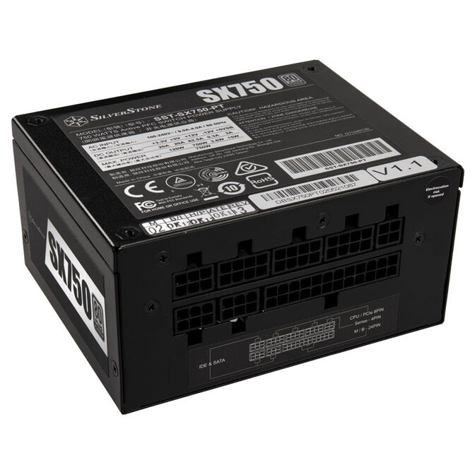 SilverStone SST-SX750-PT V.1.1 SFX power supply 80 PLUS Platinum, modular - 750 Watt image number 2