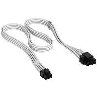 Corsair Premium Sleeved 8-Pin-ATX-Kabel, f&uuml;r Typ-5-Netzteil - wei&szlig;
