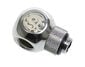 Bitspower Adapter T-Splitter G1/4 Zoll AG auf 2x G1/4 Zoll IG - drehbar, silber glänzend