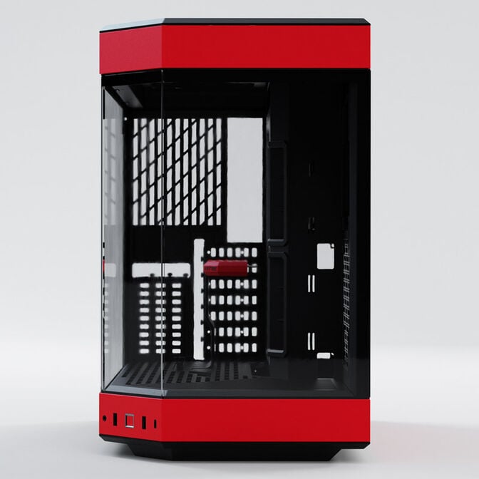 Hyte Y60 Midi Tower, Tempered Glass - schwarz/rot image number 5