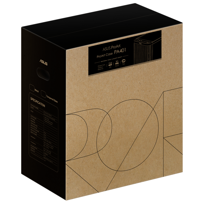 ASUS ProArt PA401 Wood Edition PC-Geh&auml;use, Midi-Tower,  ATX, Tempered Glass - schwarz image number 18