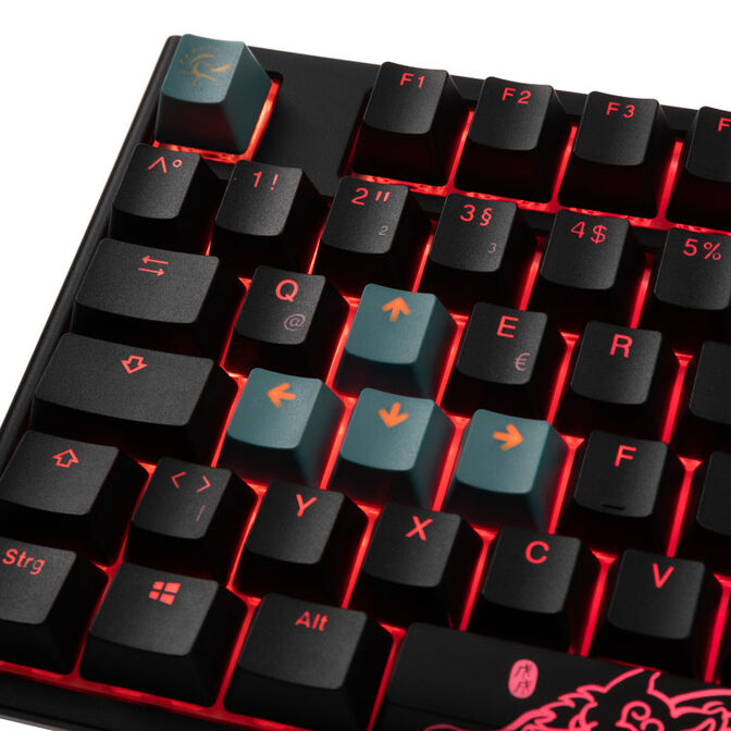 Ducky One 2 TKL PBT Gaming Tastatur, MX-Speed-Silver, RGB LED - schwarz image number 5