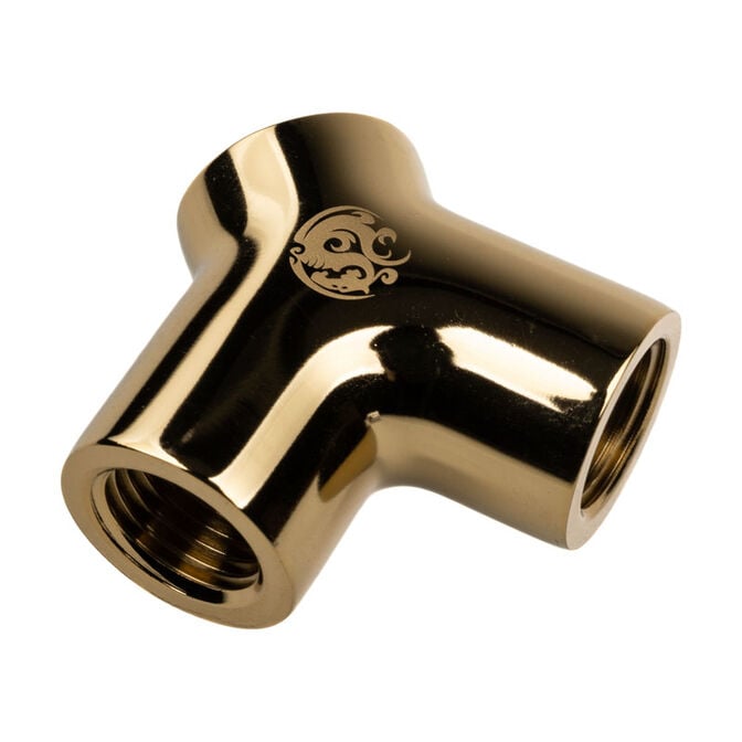 Bitspower Adapter Y-Splitter 3x G1/4 inch female thread - gold image number 1