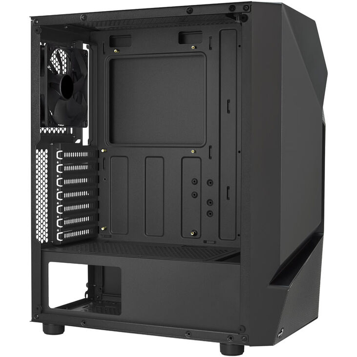 Aerocool Scape-G-BK-v1 Mid Tower, Tempered Glass - Black image number 4