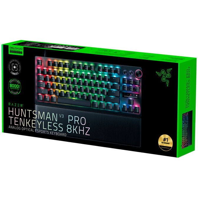 Razer Huntsman V3 Pro Tenkeyless 8KHz Gaming Keyboard, Razer Analog Optical Gen 2 - ISO (DE), black image number 3