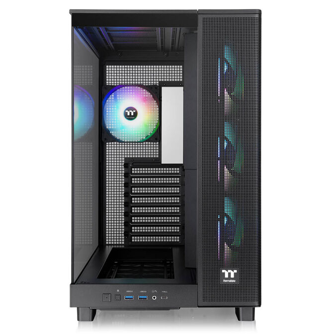 Thermaltake View 380 XL TG ARGB PC Case, Mid-Tower, ATX, ARGB, Tempered Glass - Black image number 13