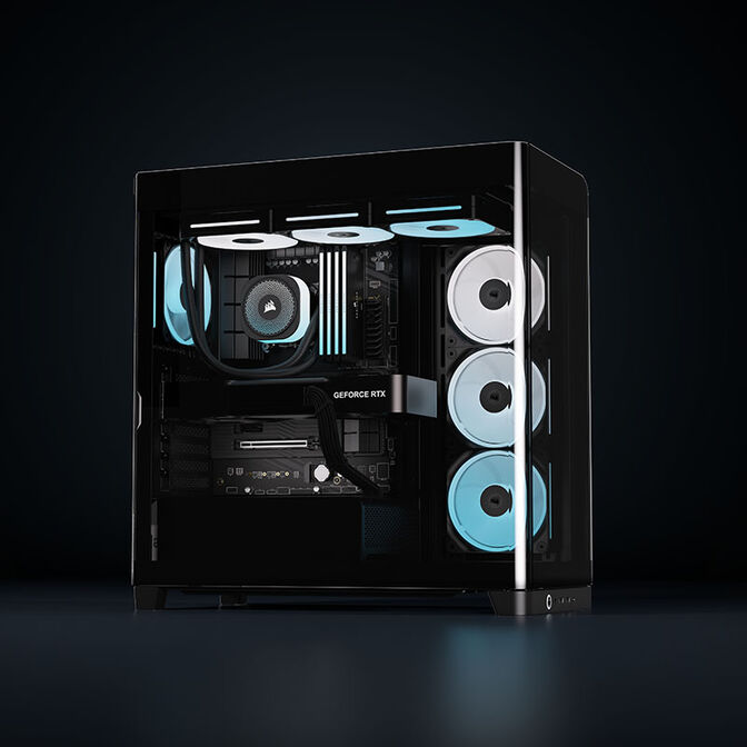 Corsair FRAME 4500X LX-R RGB PC Case, Mid-Tower, E-ATX, Tempered Glass - Black image number 16
