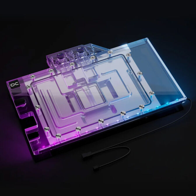 Alphacool Eisblock Aurora RTX 4070 TI ROG Strix mit Backplate - Acryl + Nickel image number 1