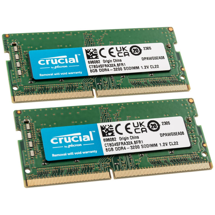 Crucial DDR4-3200 RAM, CL22, SO-DIMM - 16 GB Dual-Kit image number 0