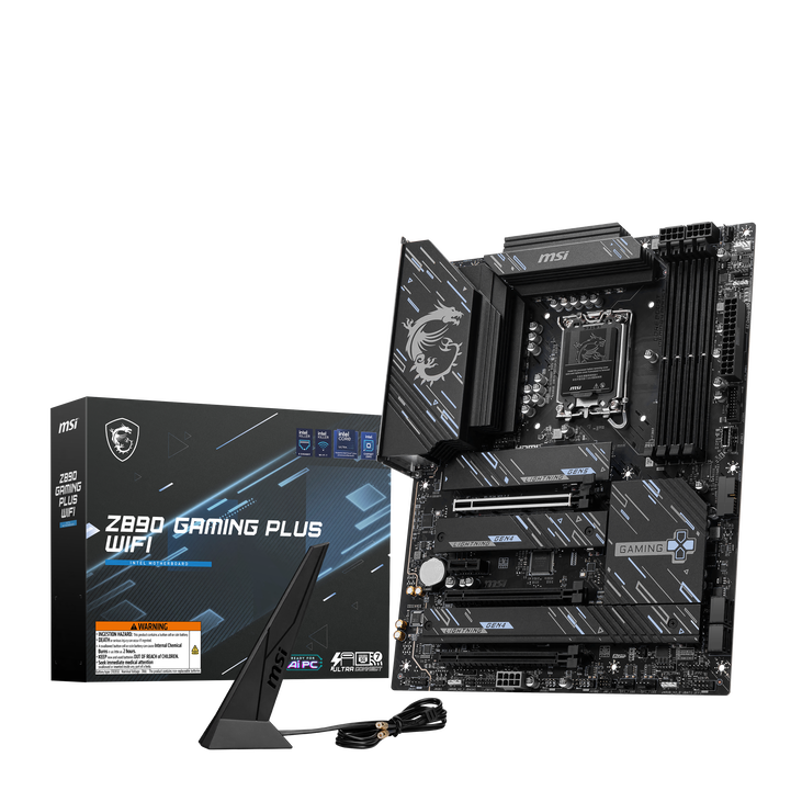 MSI Z890 Gaming Plus WIFI Mainboard, Sockel 1851, Intel Z890, ATX, DDR5 image number 0