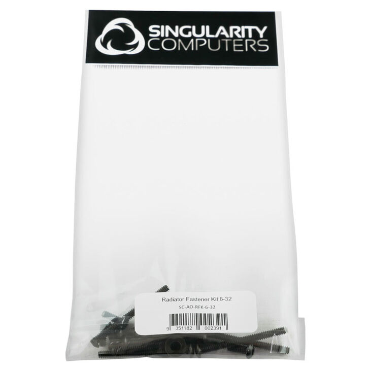 Singularity Computers Radiator Screw Kit, UNC 6-32, 24 Pieces - Black image number 1