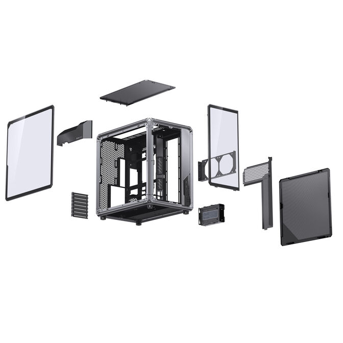 Jonsbo X400 PC-Geh&auml;use, Midi-Tower, ATX, Tempered Glass - grau image number 15