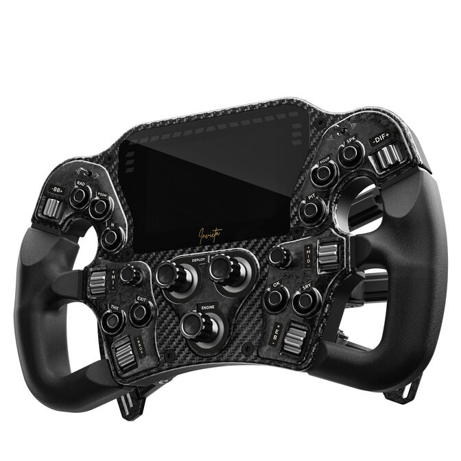 Asetek SimSports Invicta Formula Steering Wheel, 4.3-inch LCD, USB-C - Black on Black Edition image number 1