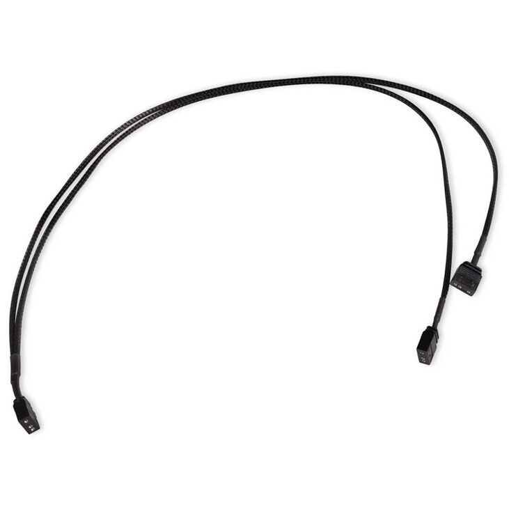 Alphacool Y-Splitter aRGB 3-Pin to 2x 3-Pin 60cm - black image number 0