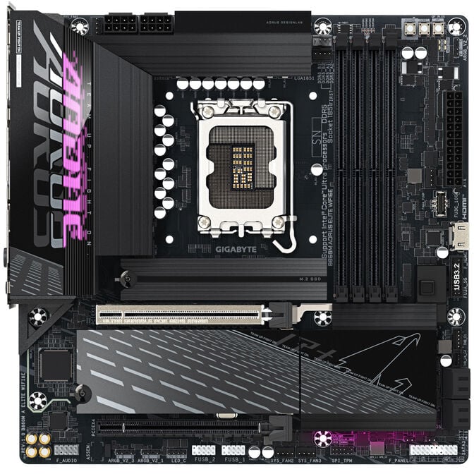 GIGABYTE B860M Aorus Elite WiFi6E Motherboard, Socket 1851, Intel B860, mATX, DDR5 image number 2