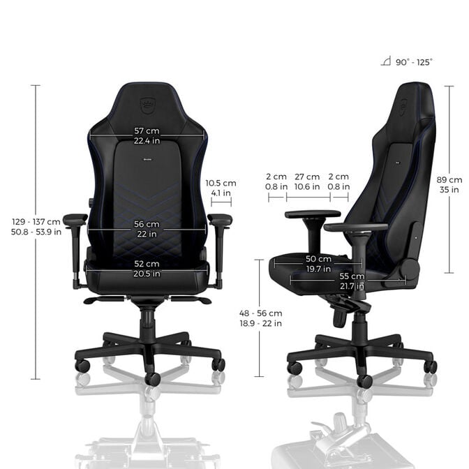 noblechairs HERO Gaming Chair - Black/Blue image number 2