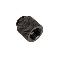 Bitspower Adapter G1/4 Zoll AG auf G1/4 Zoll IG - 15mm, carbon schwarz