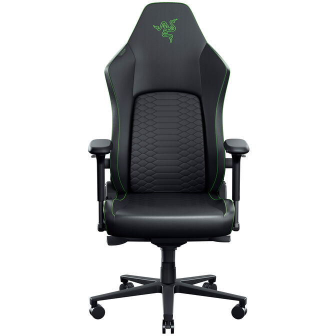 Razer Iskur V2 NewGen Gaming Chair, ergonomic design, HyperFlex lumbar support, 4D armrests - black/green image number 1