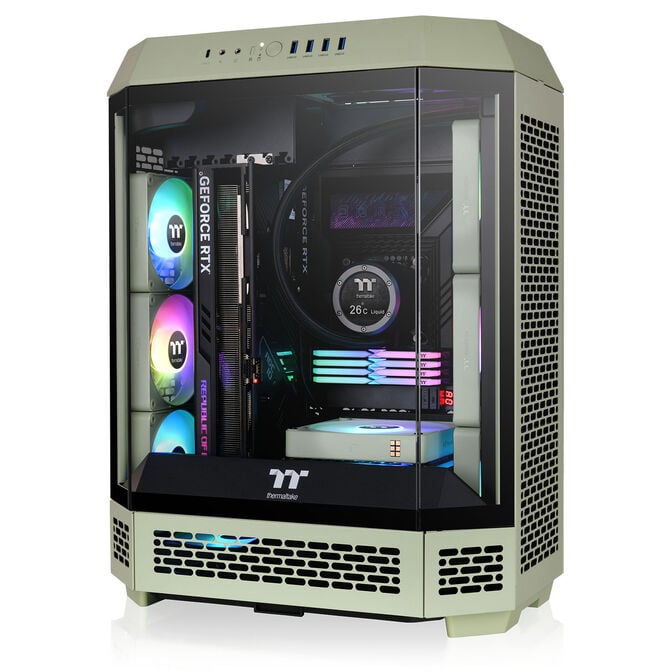 Thermaltake The Tower 600 PC-Geh&auml;use, Midi-Tower, ATX, Tempered Glass - Matcha Green image number 5