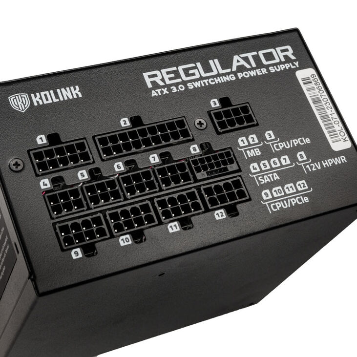 Kolink Regulator 80 PLUS Gold PSU, ATX 3.0, PCIe 5.0, modular - 1000 Watts image number 5