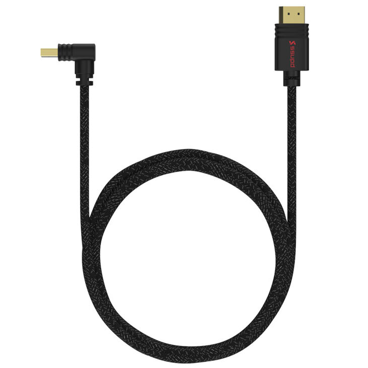 Ssupd Meshroom DisplayPort 1.4 Kabel - 90 Grad gewinkelt, 8K, 2m, schwarz image number 1