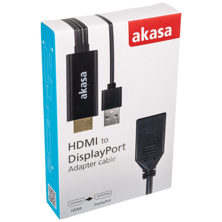 Akasa HDMI zu DisplayPort Adapter Kabel - schwarz image number 6