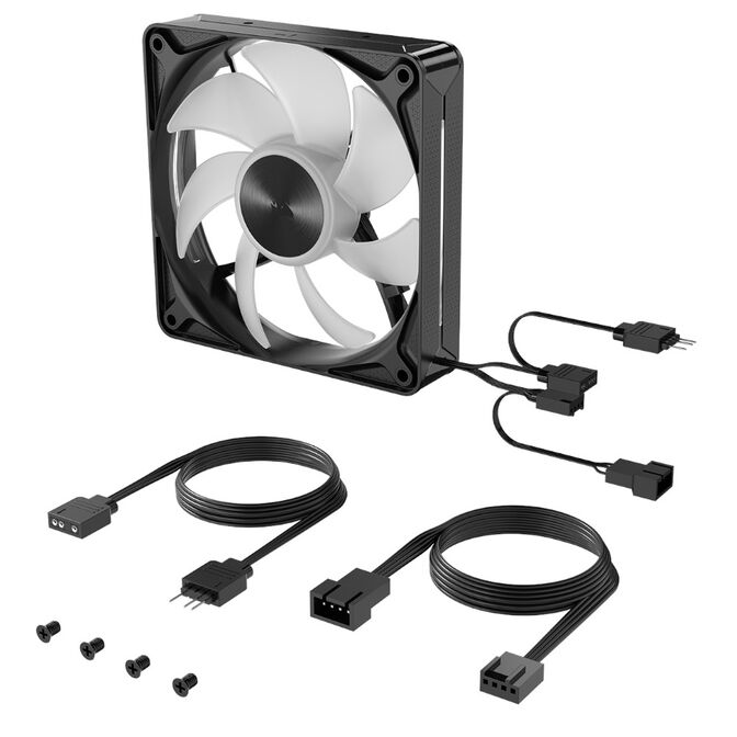 Corsair RS120 II ARGB 120mm Fan, PWM, ARGB - Black image number 5