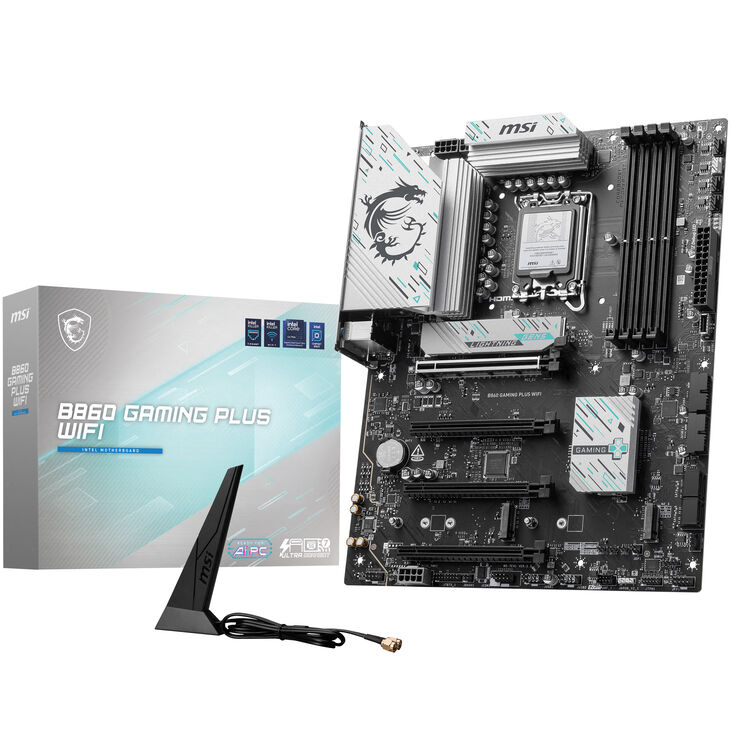 MSI B860 Gaming Plus WiFi Mainboard, Sockel LGA 1851, Intel B860, ATX, DDR5 image number 0