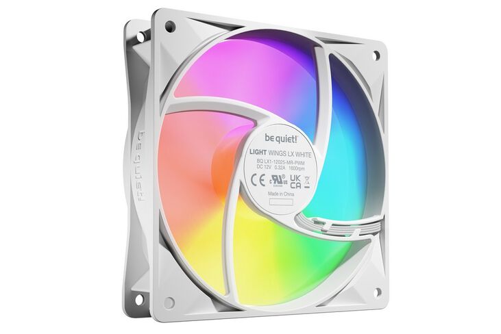 be quiet! Light Wings LX ARGB PWM Fan, Triple Pack - 120mm, white image number 1