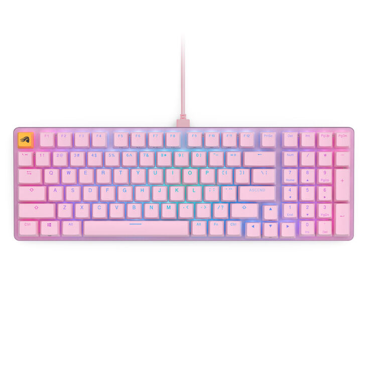 Glorious GMMK 2 Full-Size Keyboard - Fox switches, ANSI Layout, pink image number 1