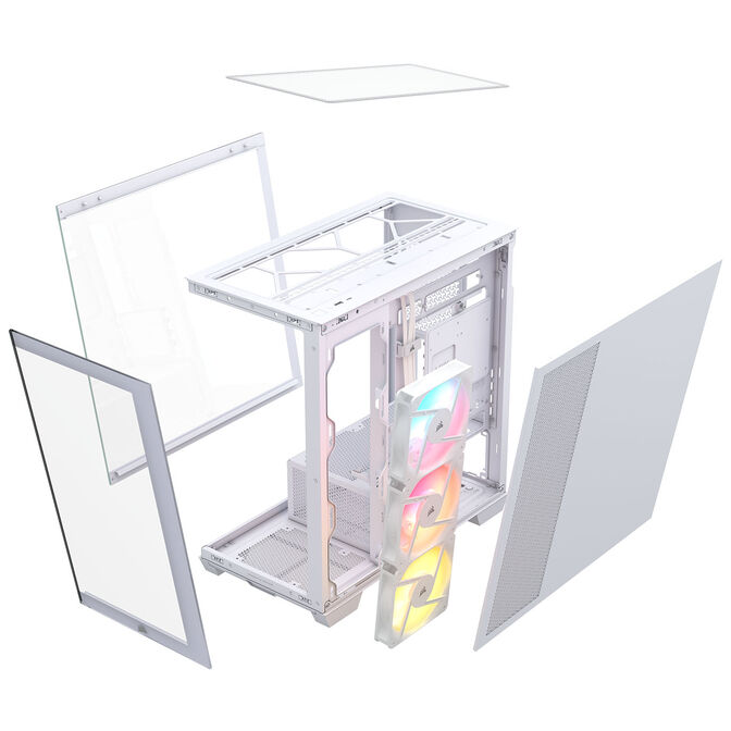 Corsair 2800X RS-R ARGB PC-Geh&auml;use, Mini-Geh&auml;use, mATX, Tempered Glass - inklusive 3x 120-mm-L&uuml;fter, wei&szlig; image number 13