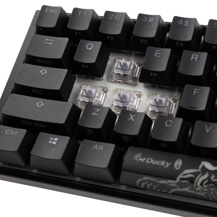 Ducky One 3 Classic Black/White Mini Gaming Keyboard, RGB LED - MX-Speed-Silver (US) image number 4