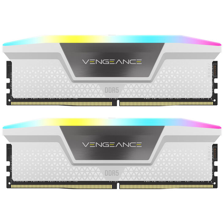 Corsair Vengeance RGB DDR5-6000 RAM, CL40, XMP - 32 GB Dual-Kit, white image number 2