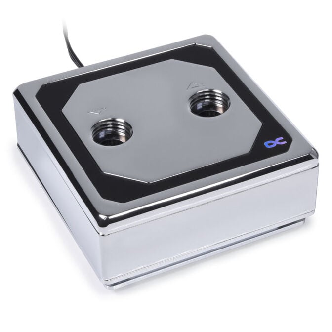 Alphacool Eisblock XPX Aurora Edge CPU-K&uuml;hler - Messing Chrome Digital RGB image number 0