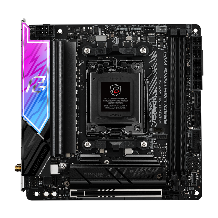 ASROCK B850I Lightning WiFi Mainboard, Sockel AM5, AMD B850, Mini-ITX, DDR5 image number 4