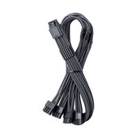 CableMod C-Series Pro ModMesh 12V-2x6-Kabel, Sleeved, 16-Pin zu 4x 8-Pin, f&uuml;r Corsair Type 4 und 3 PSUs - carbon, 60cm