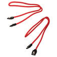Corsair Premium Sleeved SATA-Kabel, rot 60cm - 2er Pack image number null