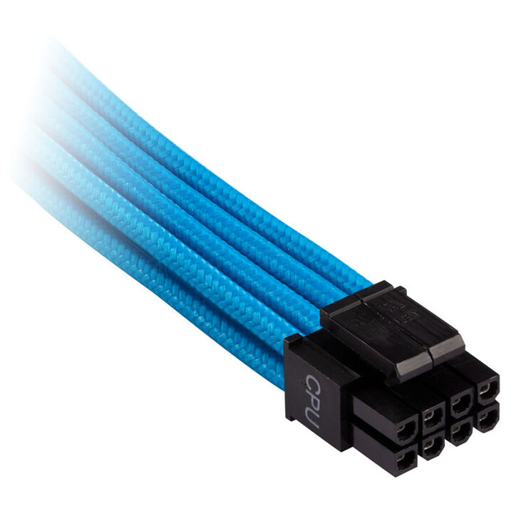 Corsair Premium Sleeved EPS12V ATX12V-Kabel, Doppelpack (Gen 4) - blau image number 1