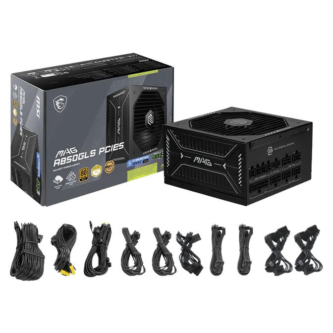 MSI MAG A850GLS 80 PLUS Gold Netzteil, ATX 3.1, PCIe 5.0, ATX - 850 Watt, schwarz image number 4