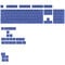Glorious GPBT Basics Keycaps, ANSI Layout (US), PBT, Doubleshot - Mana Blue