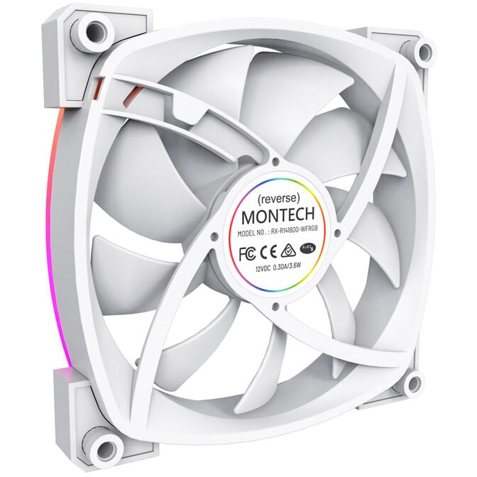 Montech RX140 PWM ARGB Reverse L&uuml;fter- 140mm, wei&szlig; image number 2