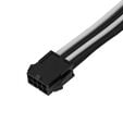 SilverStone EPS 8-Pin zu EPS/ATX 4+4-Pin Kabel, 300mm - schwarz/wei&szlig; image number null