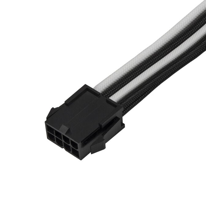 SilverStone EPS 8-Pin zu EPS/ATX 4+4-Pin Kabel, 300mm - schwarz/wei&szlig; image number 4