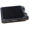 Phobya R27-S140 Radiator, 140 mm radiator, 18 FPI, copper fins, 2x G1/4-inch connections &ndash; black image number null