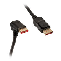 InLine 8K (UHD-2) DisplayPort Kabel, nach unten gewinkelt, schwarz - 2m