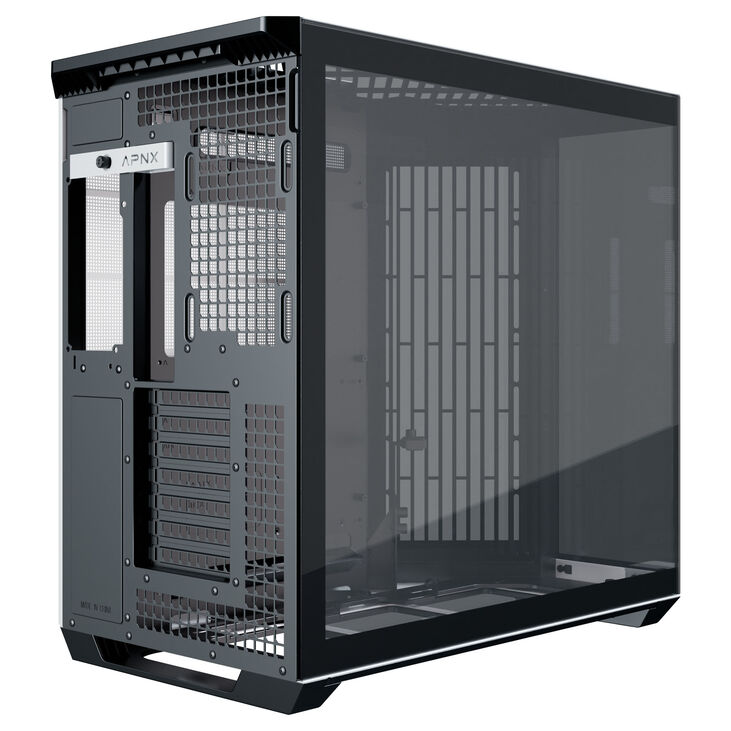 APNX V1 PC-Gehäuse, Midi-Tower, ATX, Tempered Glass - schwarz / weiß image number 6