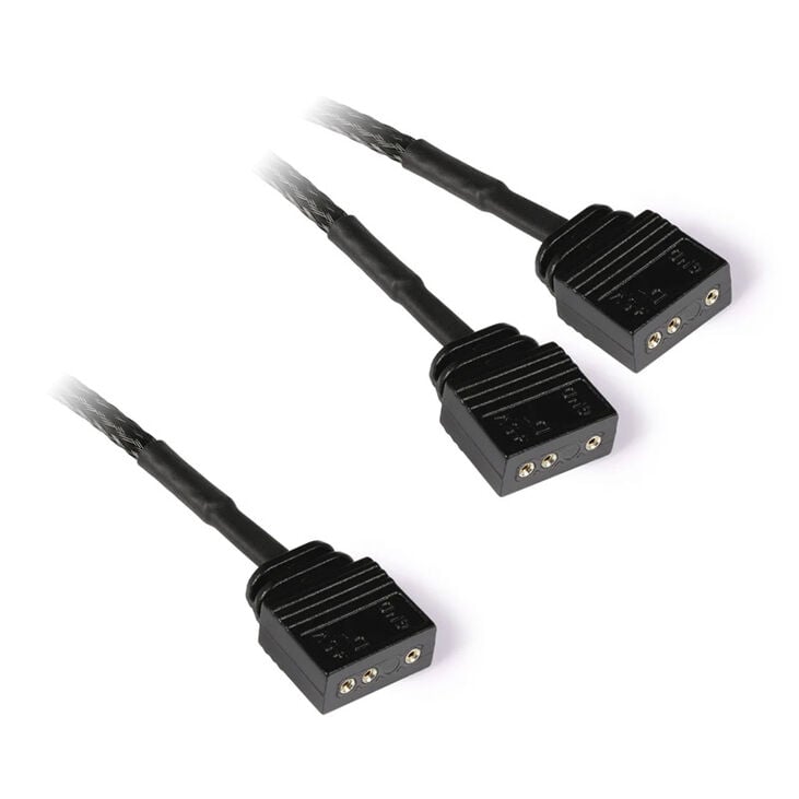 Alphacool Y-Splitter aRGB 3-pin to 2x 3-pin 30cm - black image number 1
