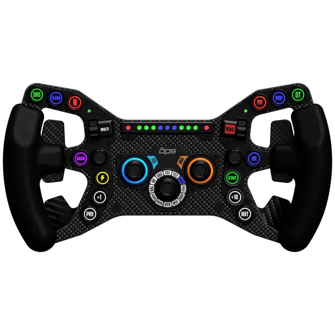 Base Performance Simulators FW1 Formula Wheel Simracing Steering Wheel, RGB &ndash; black/carbon image number 1
