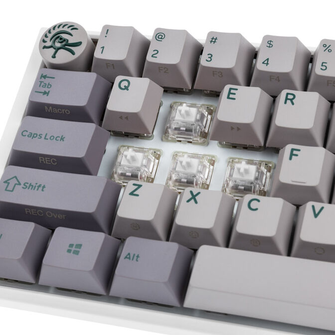 Ducky One 3 Mist Grey Mini Gaming Keyboard, RGB LED - MX-Ergo-Clear (US) image number 4