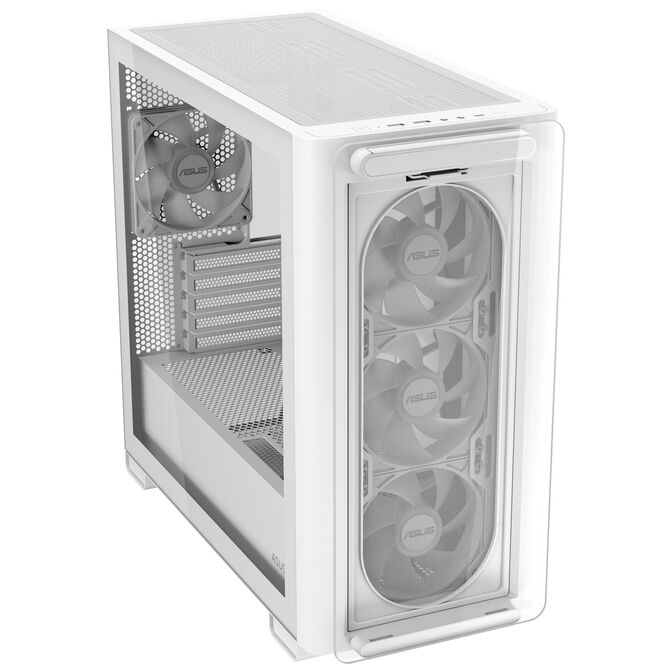 ASUS A23 PLUS PC-Geh&auml;use, Mini-Tower, Micro-ATX, RGB, Tempered Glass - wei&szlig; image number 1